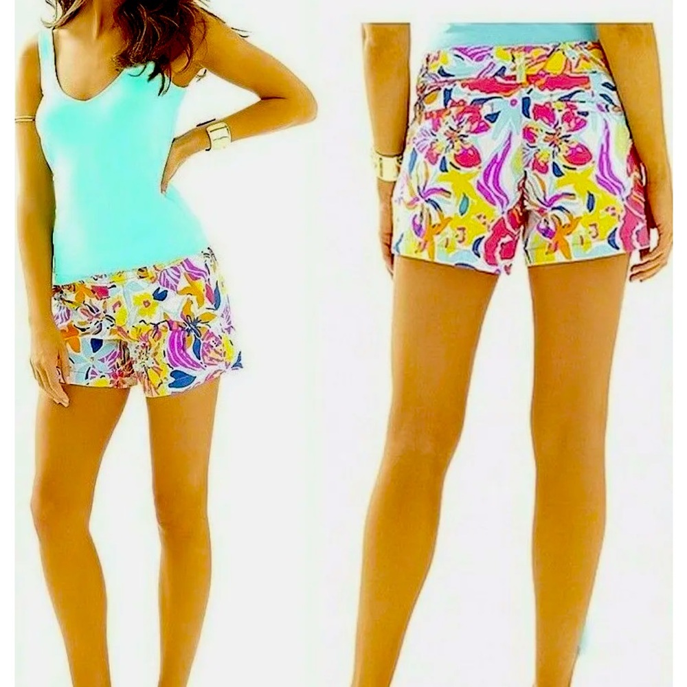 Lilly Pulitzer Callahan Multi Besame Mucho Vintage Dobby Shorts Size 6